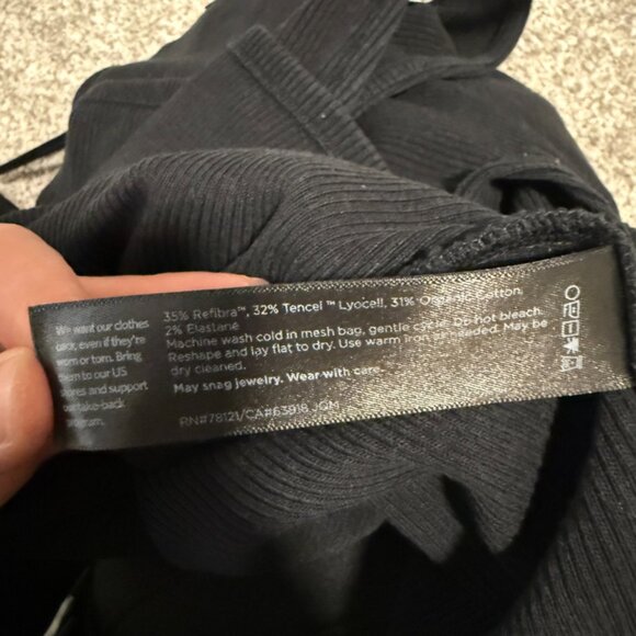 Eileen Fisher Ribbed Knit Tank Top – Black (Size XXS) - Picture 7 of 7